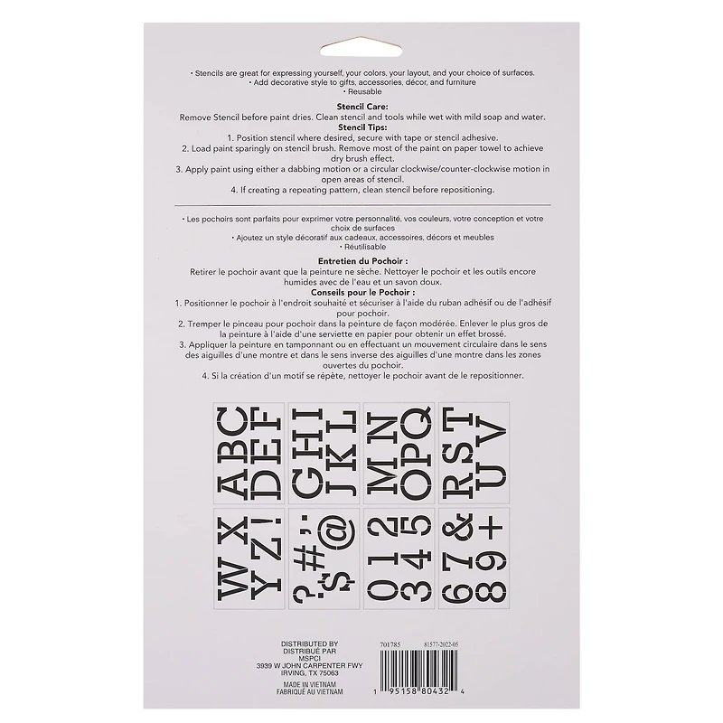 3" Classic Serif Alphabet Stencils by Craft Smart®