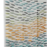 Blue Acrylic 3D Waves Geometric Shadow Box with Clear Frame 30" x 3" x 40"