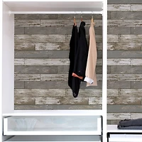 NuWallpaper Scrap Wood Beige Peel & Stick Wallpaper