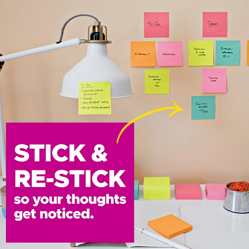 Post-It® Energy Boost Collection Super Sticky Notes