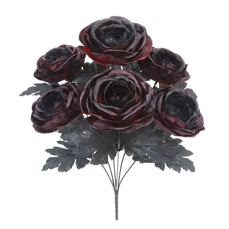 Black-Red Glittery Ranunculus Bush by Ashland®