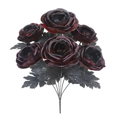 Black-Red Glittery Ranunculus Bush by Ashland®
