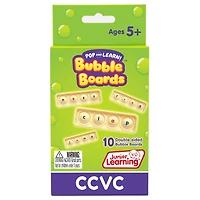 Junior Learning® Pop and Learn!™ Bubble Boards CCVC Language Arts & Sensory Learning
