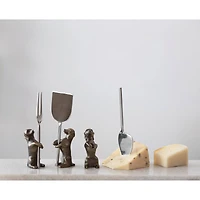 Hello Honey® Stainless Steel Cheese Knives with Dog Stands, 6ct.