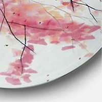 Designart - Two Kingfisher Birds Sit On A Flowering Branch