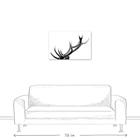 Modern Antlers 20" x 30" Canvas Wall Art