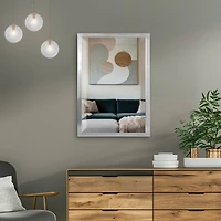 Head West Brushed Nickel Stainless Steel Beveled Accent Vanity Mirror