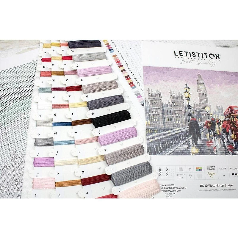 LetiStitch Westminster Bridge Counted Cross Stitch Kit