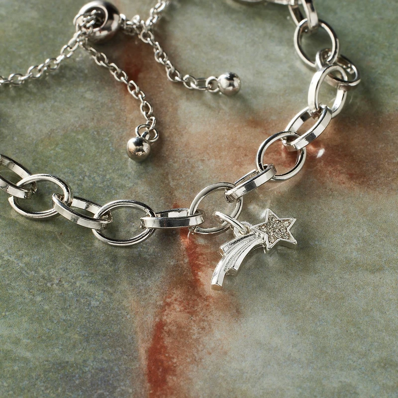 Silver Plated Shooting Star Charm by Bead Landing™