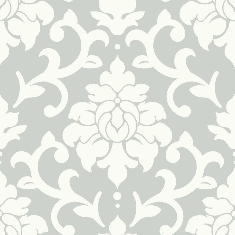 RoomMates Gray Damask Peel & Stick Wallpaper