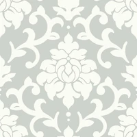 RoomMates Gray Damask Peel & Stick Wallpaper