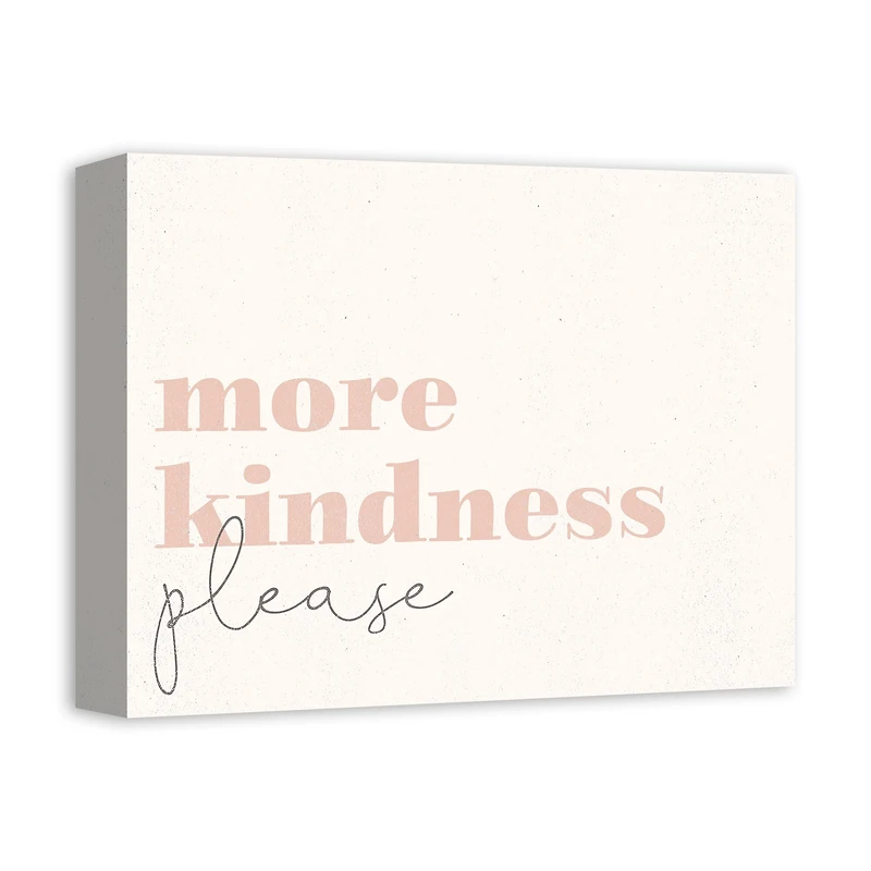 More Kindness 14" x 11" Canvas Wall Art