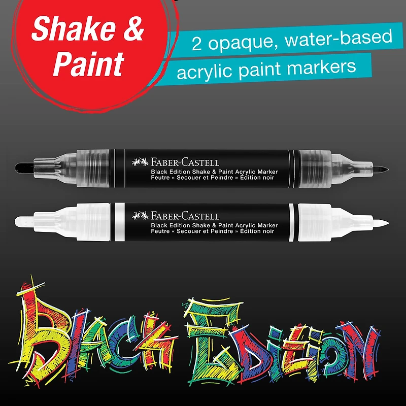 Faber-Castell® Black Edition Shake & Paint Markers Set