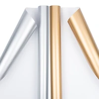 JAM Paper Matte Gold & Silver Foil Gift Wrap Set