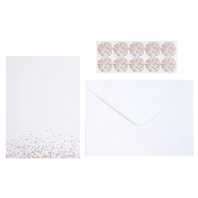 12 Packs: 10 ct. (120 total) 5" x 7" Confetti Flat Cards & Envelopes by Recollections™