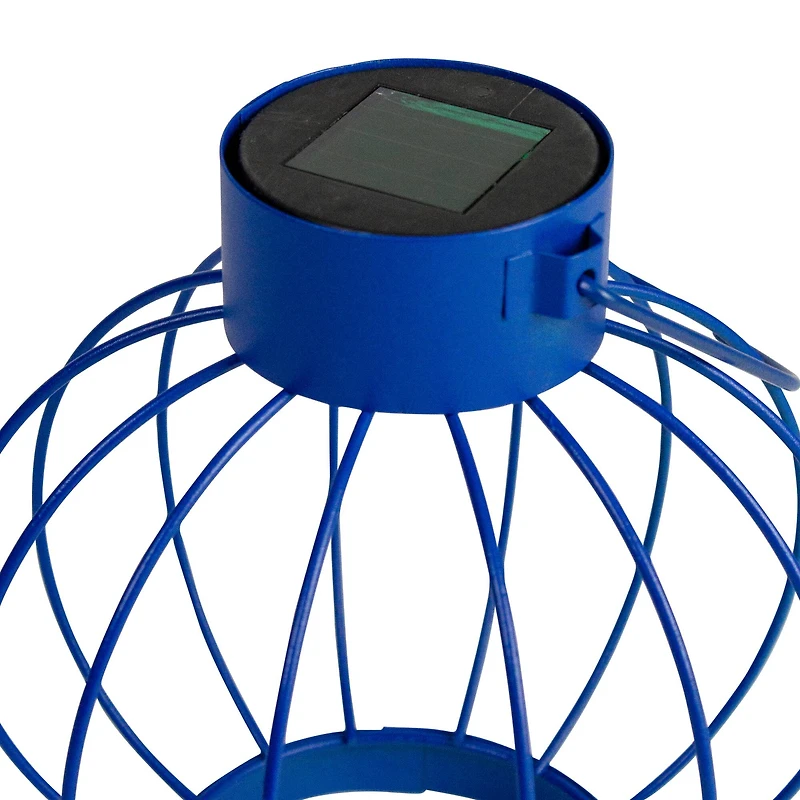 6.5" Outdoor Hanging LED Solar Lantern with Handle