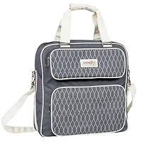 Everything Mary Deluxe Gray and White Scrapbook Carrying Storage Tote