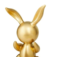 CosmoLiving by Cosmopolitan Set of 2 Gold Porcelain Glam Sculpture, 12" x 7" x 4"