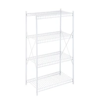 Honey Can Do White 4-Tier Storage Shelf