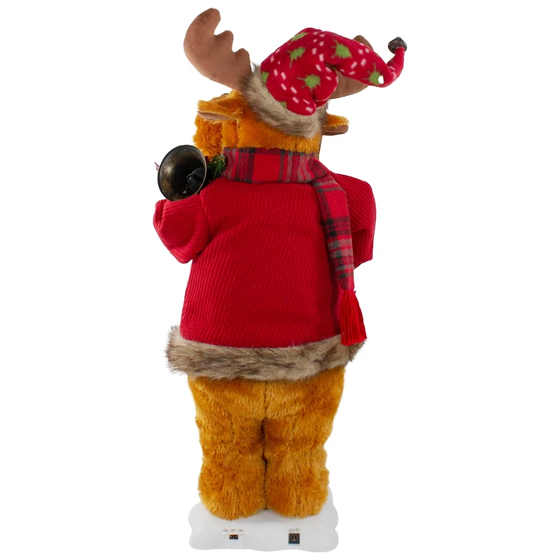 24" Lighted & Animated Musical Moose Christmas Figure