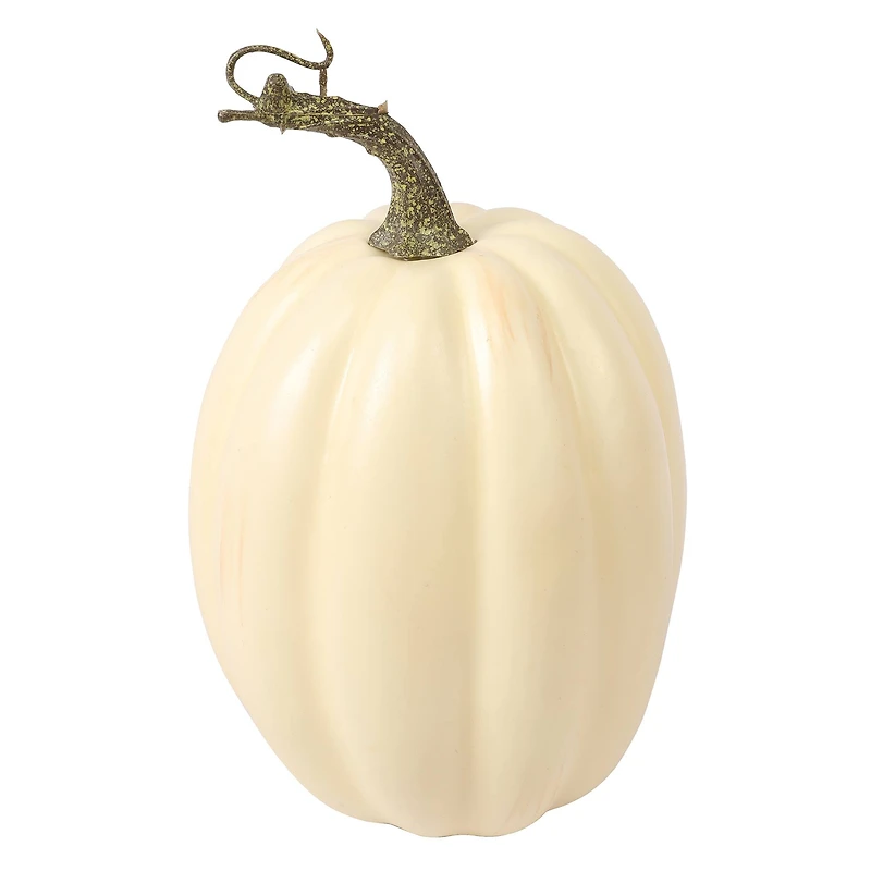 7.25" Tall Cream Decorative Pumpkin by Ashland®