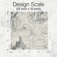 RoomMates Taupe Harry Potter Map Peel & Stick Wallpaper