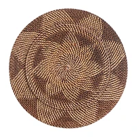 Brown Wicker Traditional Circle Wall Décor Set