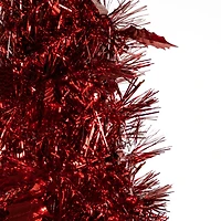 4ft. Unlit Tinsel Pop-Up Artificial Christmas Tree