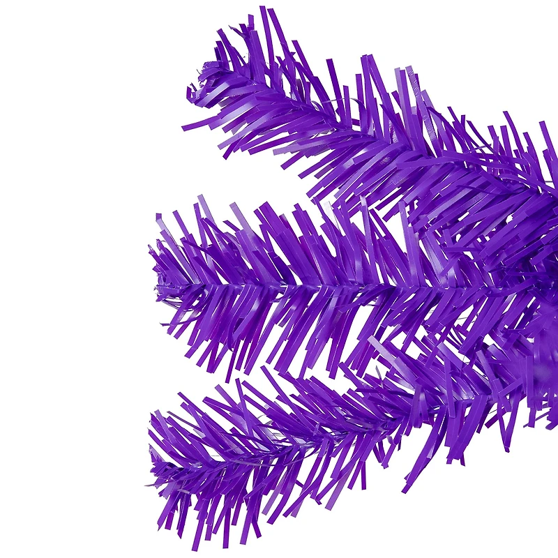 7ft. Pre-Lit Purple Pine Artificial Christmas Tree, Clear Lights