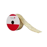1.5" x 30ft. Metallic Gold Sheer Wired Crinkle Ribbon by Celebrate It®