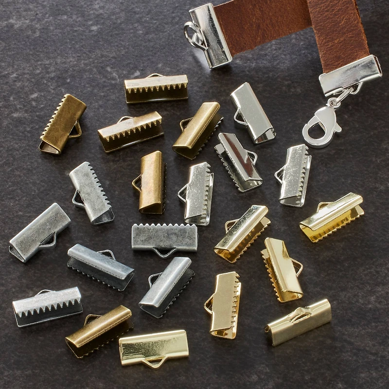 12 Packs: 24 ct. (288 total) Mixed Metal Crimp Closures by Bead Landing™