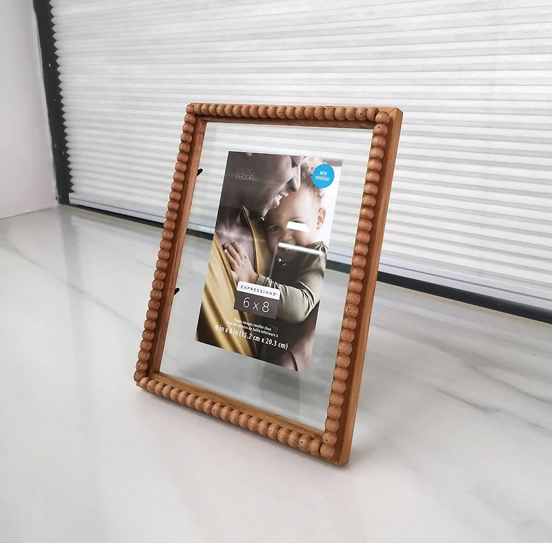 Expressions™ 6" x 8" Natural Beaded Float Frame by Studio Décor®