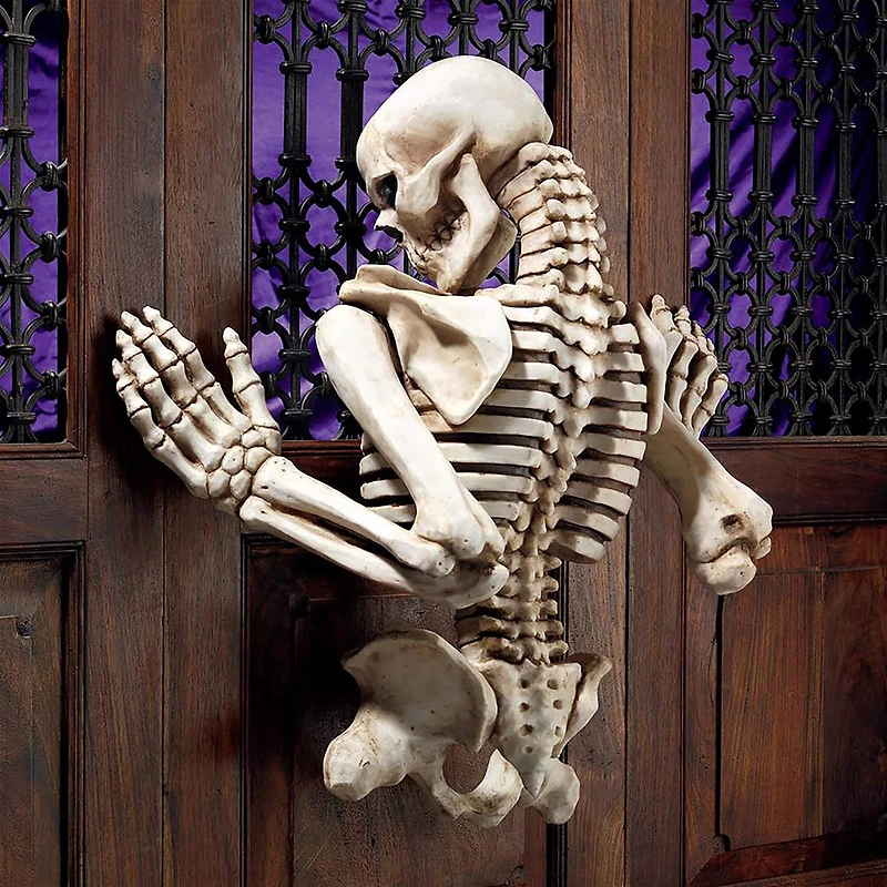Design Toscano 21" Ascending Evil Climbing Skeleton Wall Sculpture