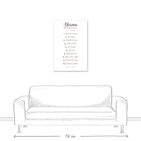 Christmas House Rules Canvas Wall Art