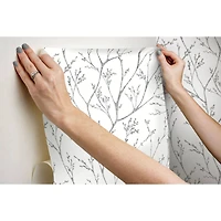 RoomMates Gray Tree Branches Peel & Stick Wallpaper