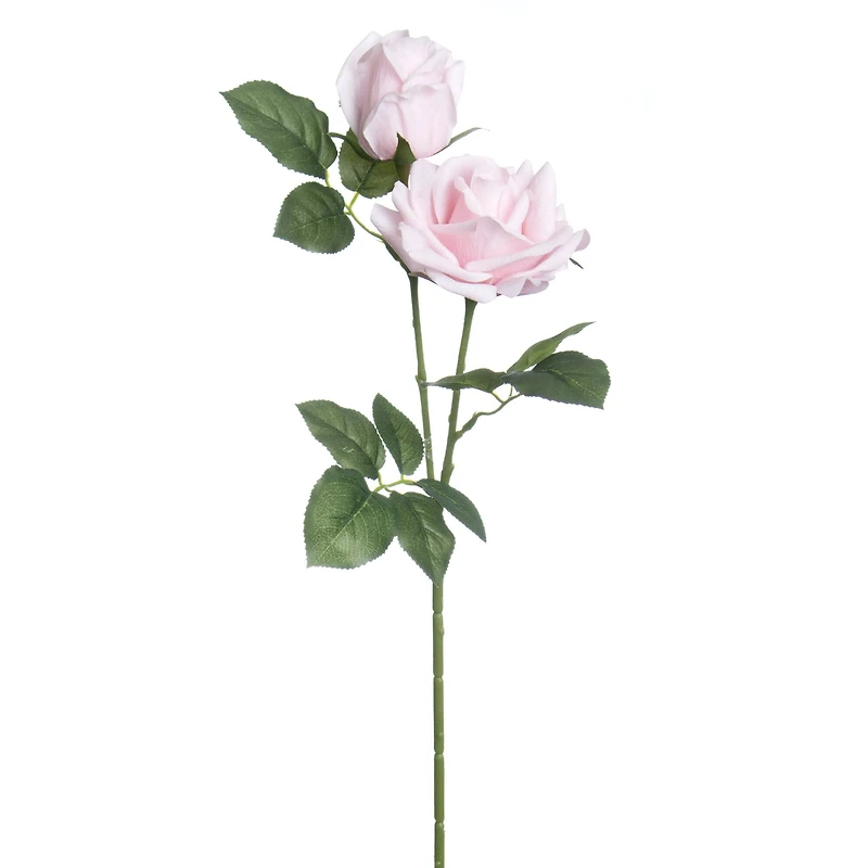 28" Double Rose Faux Real Stem by Ashland