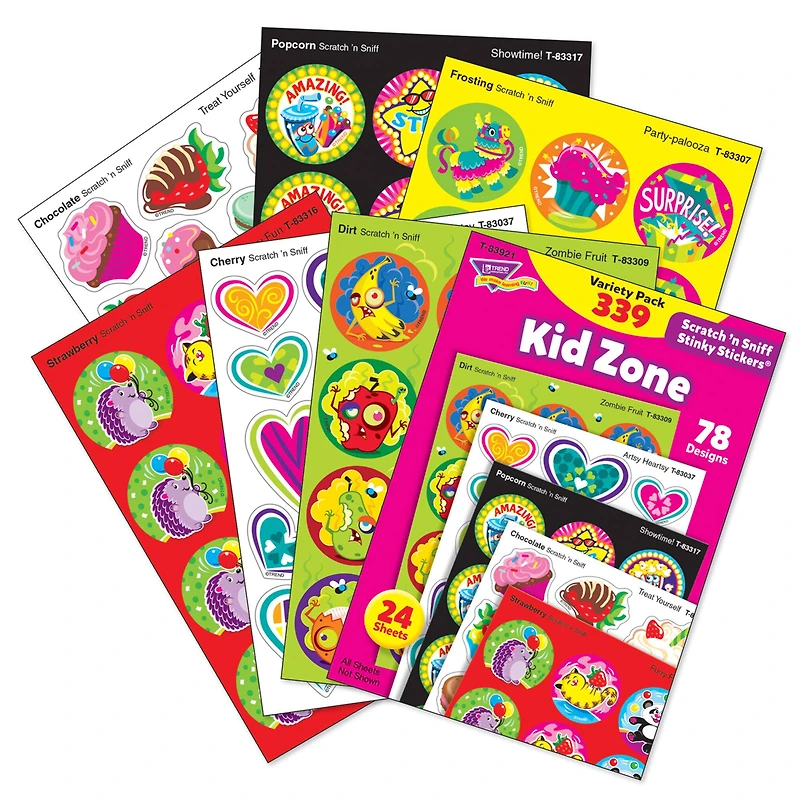 Trend Enterprises® Stinky Stickers® Kid Zone Variety Pack, 2 Packs of 339ct.