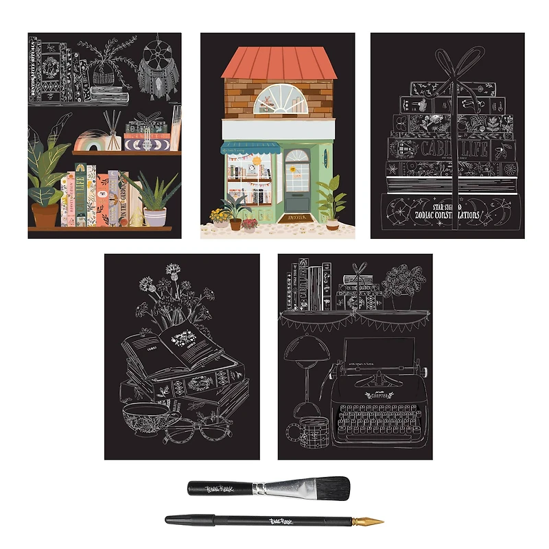 Brea Reese™ 9" x 12" Bookish Scratch Art Paper Pad