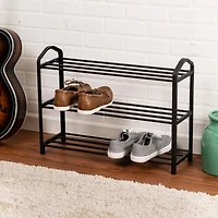 Honey Can Do Black 3-Tier Streamline Shoe Rack