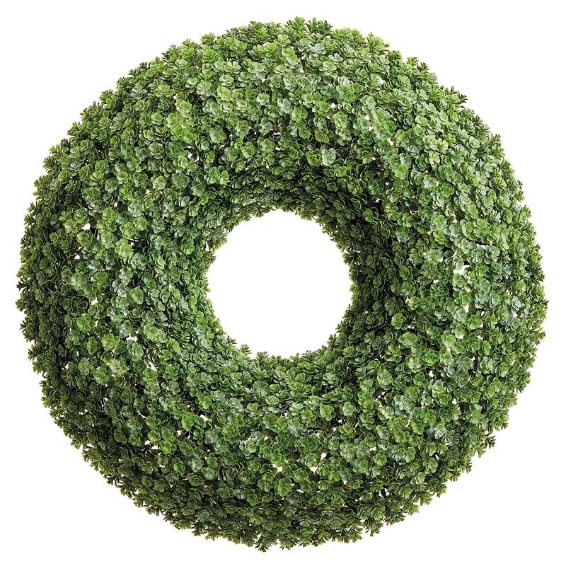 20" Green Soft Touch Sedum Wreath