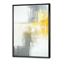 Designart - Grey and Yellow Blue Abstract XI