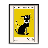 Stupell Industries Home's Where Cat Is Phrase Funny Fashion Feline Framed Wall Art