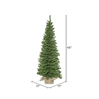 4ft. Unlit Pine Artificial Christmas Tree in Burlap Base