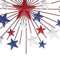 17.5" Red, White & Blue Starburst Americana Metal Wall Accent