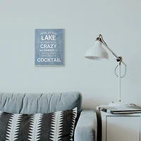 Stupell Industries Parade Crazy Funny Lake Party Blue Wooden Wall Plaque