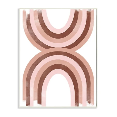 Stupell Industries Retro Rainbow Wood Wall Plaque