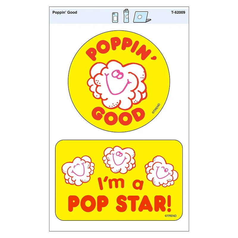 TREND Enterprises® Poppin' Good Vinyl Stickers, 2 Per Pack, 6 Packs