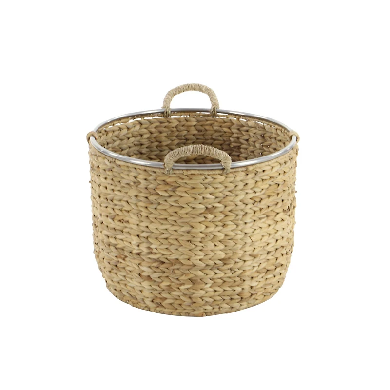 Tan Seagrass Natural Storage Basket Set