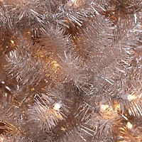 4.5ft. Pre-Lit Tinsel Artificial Christmas Tree, Clear Lights