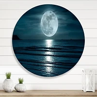 Designart - Super Moon Over The Sea I